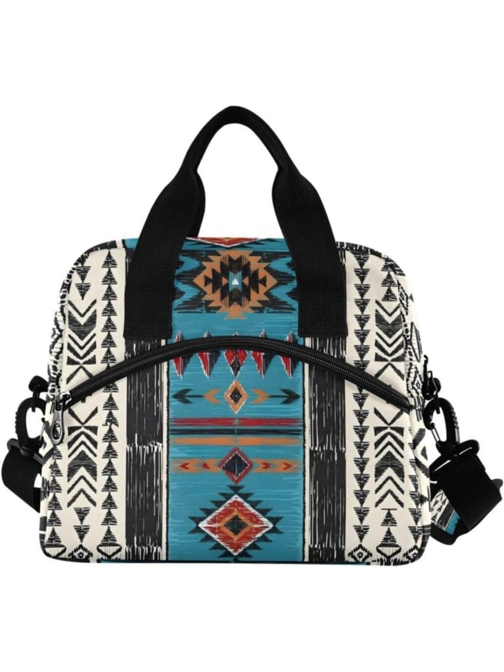 Tribal Aztec Insulated Lunch Bag | Reusable Cooler Tote for Work, School, Picnic - Picture 6 of 6